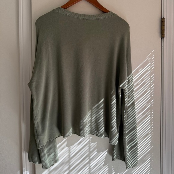 Z SUPPLY Women's Sage Green Relaxed Fit Long Sleeve Crewneck Top Size Small - Picture 5 of 9